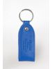 Genuine leather keychain with a nameplate