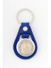 Medal key chain with best Italian leather