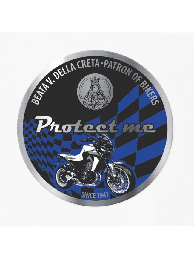 Sticker with motorbike naked black/blue